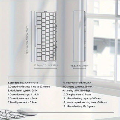 Ultra-Portable Foldable BT Keyboard