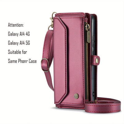 Stylish Wallet Phone Case with Strap: Crossbody Handbag & Card Holder for iPhone & Samsung