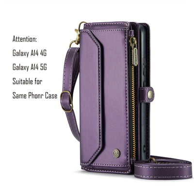 Stylish Wallet Phone Case with Strap: Crossbody Handbag & Card Holder for iPhone & Samsung