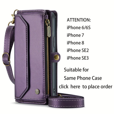 Stylish Wallet Phone Case with Strap: Crossbody Handbag & Card Holder for iPhone & Samsung