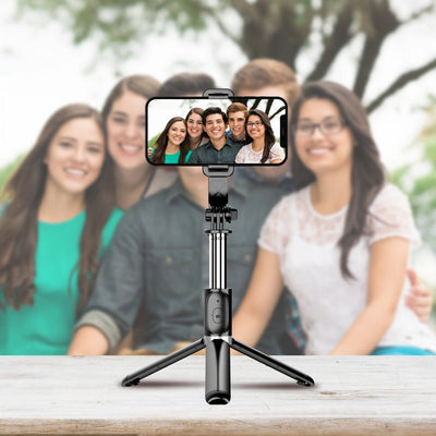 40” Selfie Stick Tripod with Bluetooth Wireless Remote - Adjustable, Portable, 360° Rotation for iPhone & Android