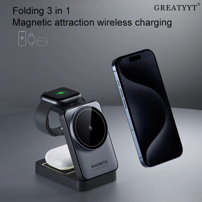 3-in-1 Magnetic Wireless Foldable Charger