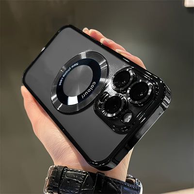 Luxury Magnetic Wireless Charging Phone Case with Lens Protection - iPhone 16 15 14 13 12 11 Pro Max